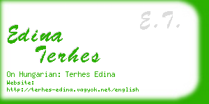 edina terhes business card